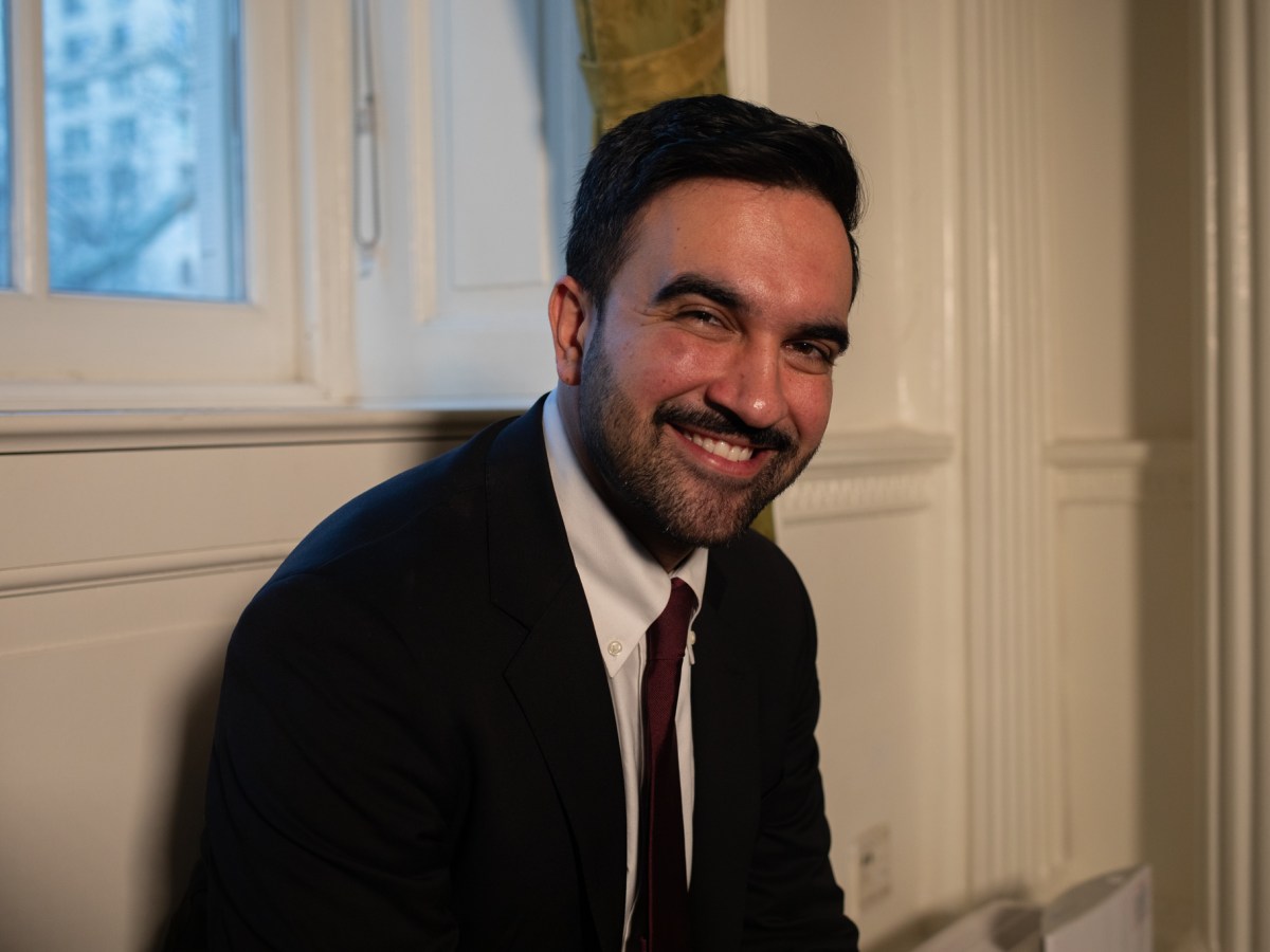 Mayor Zohran Mamdani poses for a portrait at City Hall,