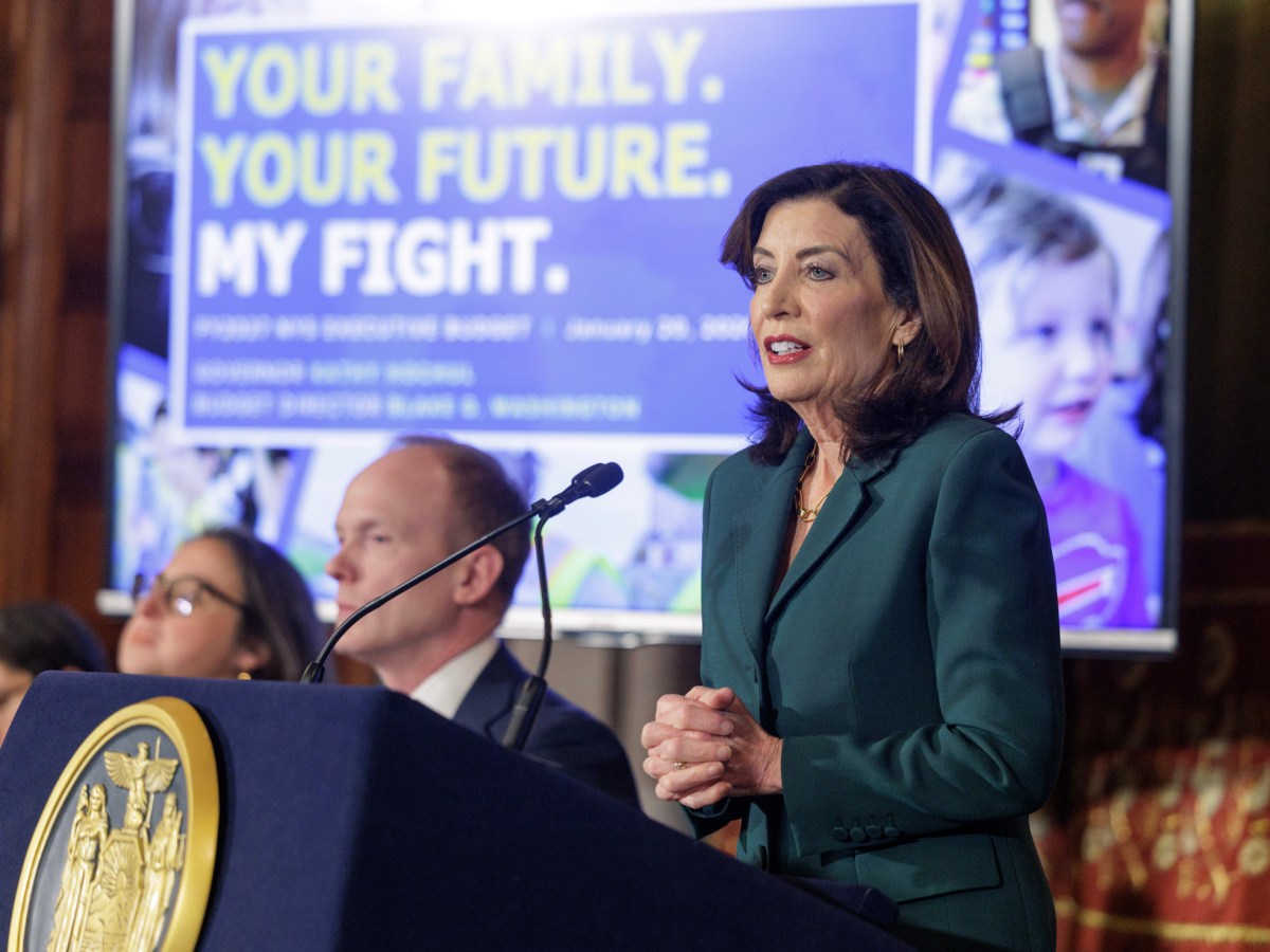 Gov. Kathy Hochul unveils her 2027 Executive Budget in Albany,