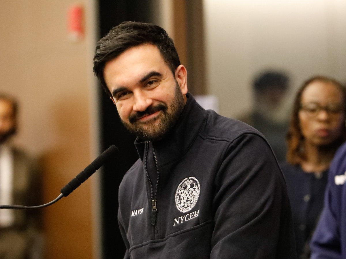 Mayor Zohran Mamdani speaks at the Office of Emergency Management headquarters in Brooklyn ahead of an expected snowstorm,