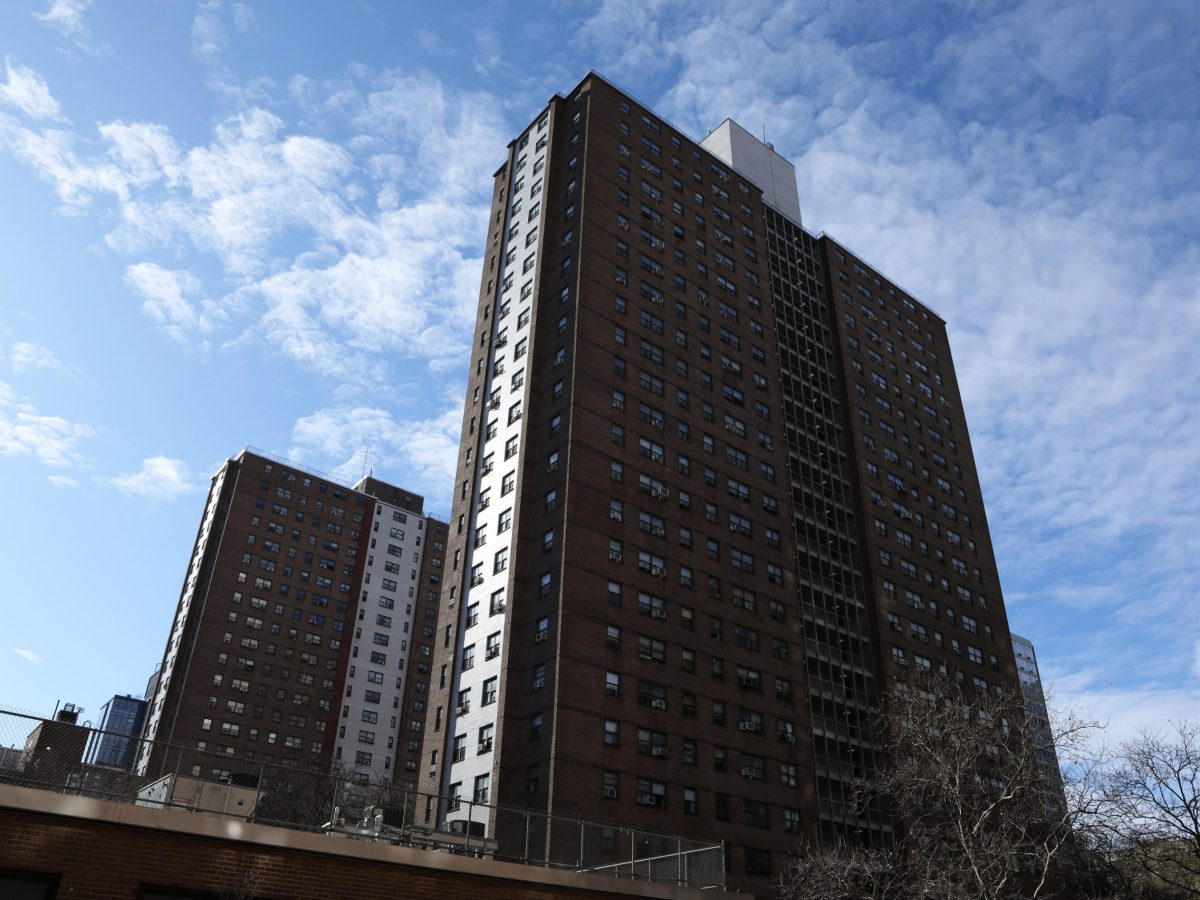NYCHA’s Fulton Houses in Chelsea stood above West 17th Street.