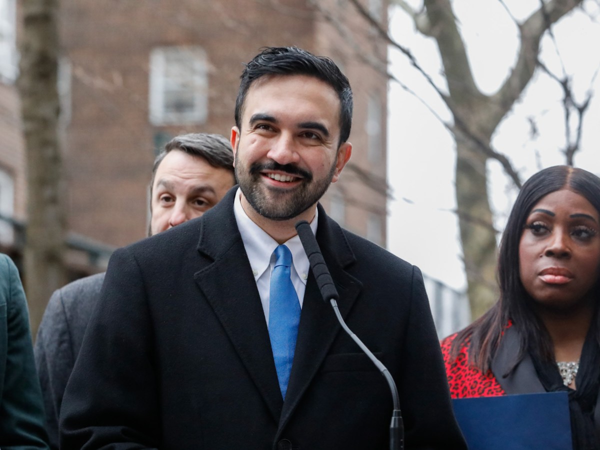 Mayor Zohran Mamdani speaks in The Bronx about new efforts to reduce the amount of scaffolding and sidewalk sheds around the city,