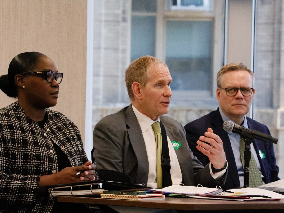 MTA Chair and CEO Janno Lieber testifies at a Council budget hearing inside 250 Broadway,