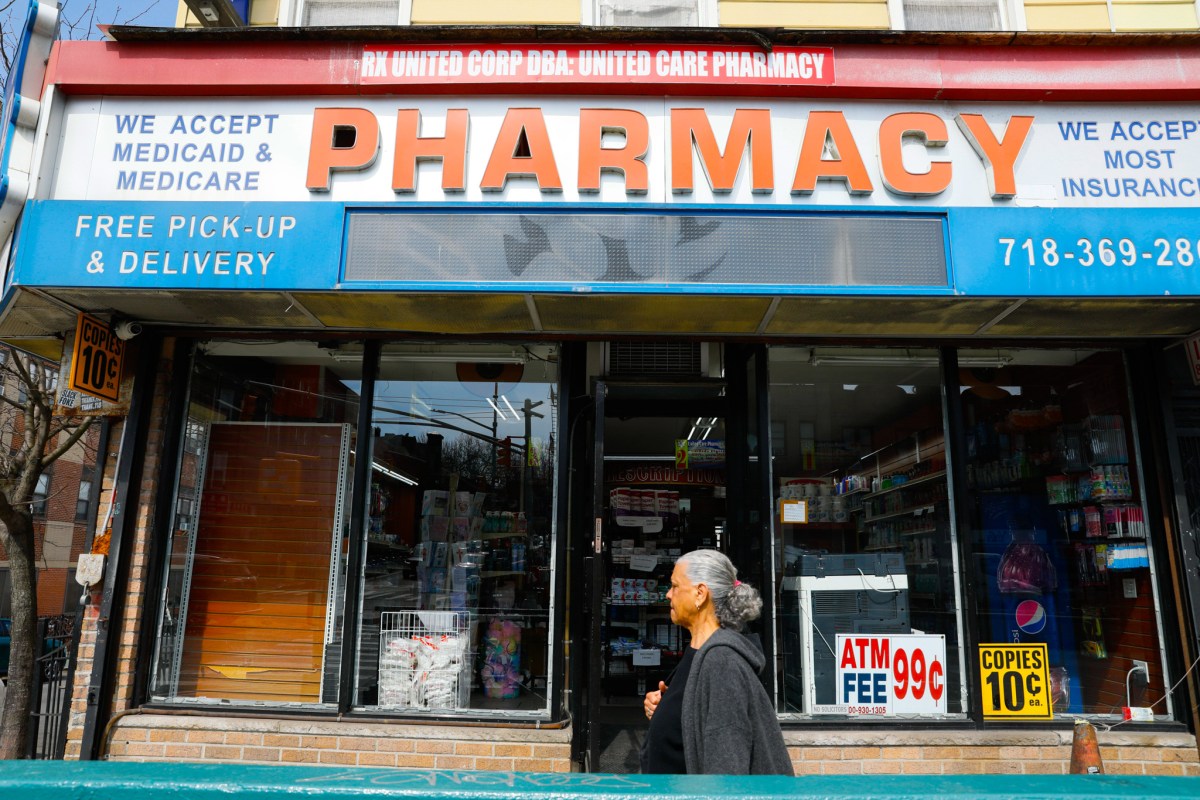 A pharmacy served people in Sunset Park, Brooklyn,