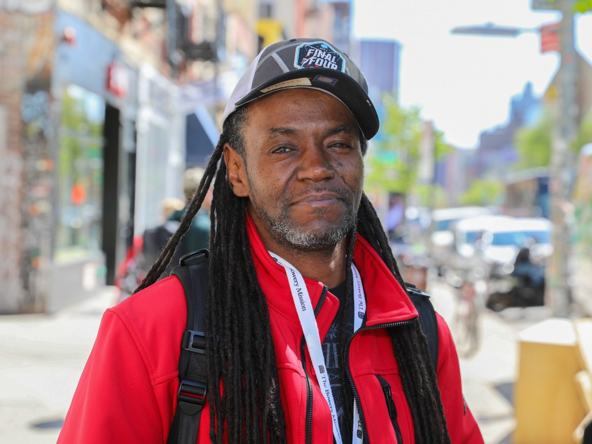 Ali Austin has been working at the Bowery Mission while living in a shelter and waiting to move to permanent housing with a voucher, May 1, 2026.