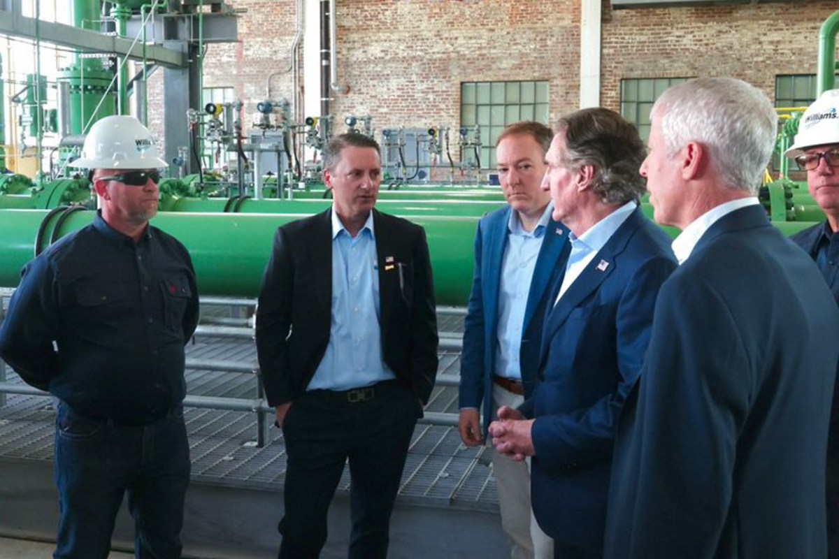 Secretary of the Interior Doug Burgum, EPA Administrator Lee Zeldin and Energy Secretary Chris Wright attend a Williams Pipeline groundbreaking at Floyd Bennett Field