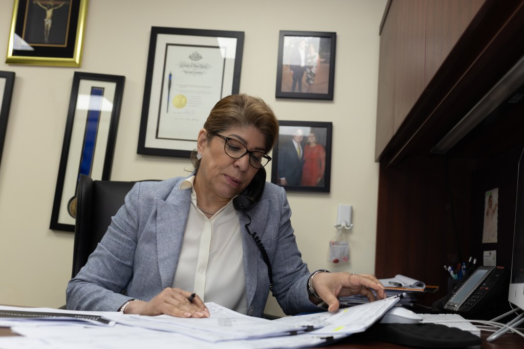 Riverside Transportation Group President Cira Angeles works out of her Washington Heights office