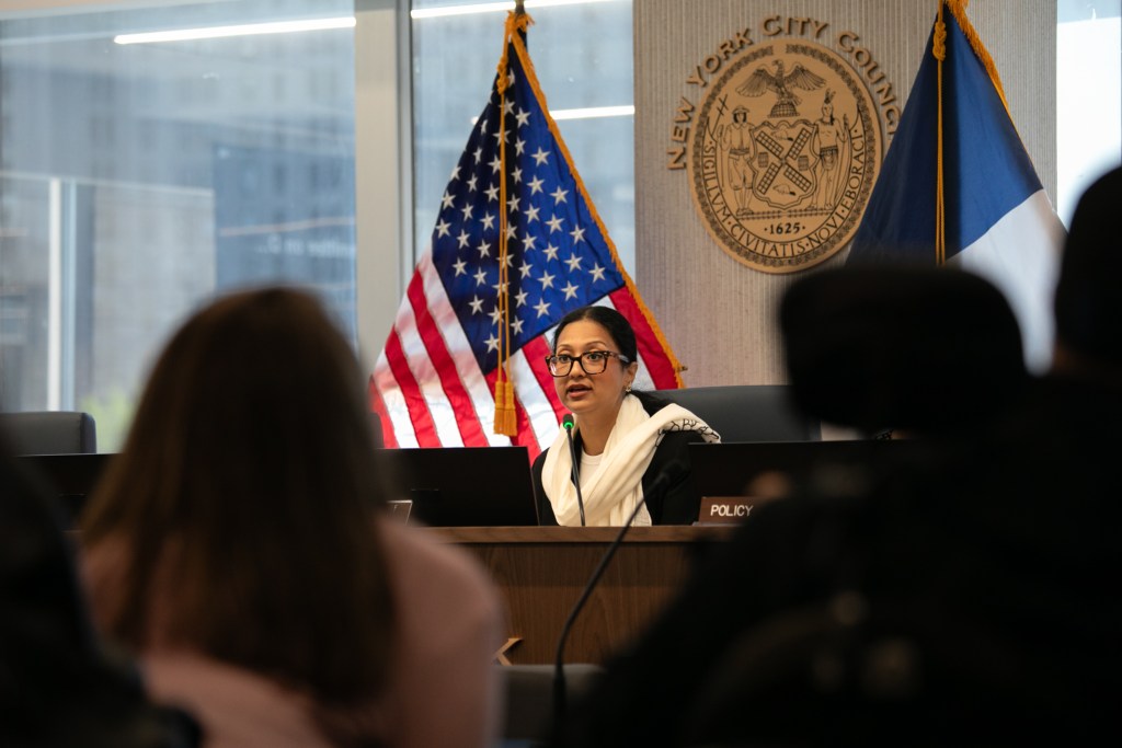 Councilmember Shahana Hanif (D-Brooklyn) chairs a hearing on disability work access,