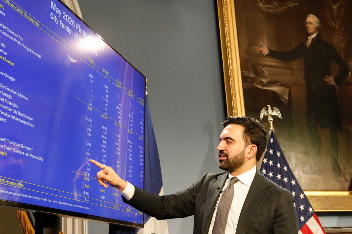 Mayor Zohran Mamdani speaks at City Hall about his executive budget