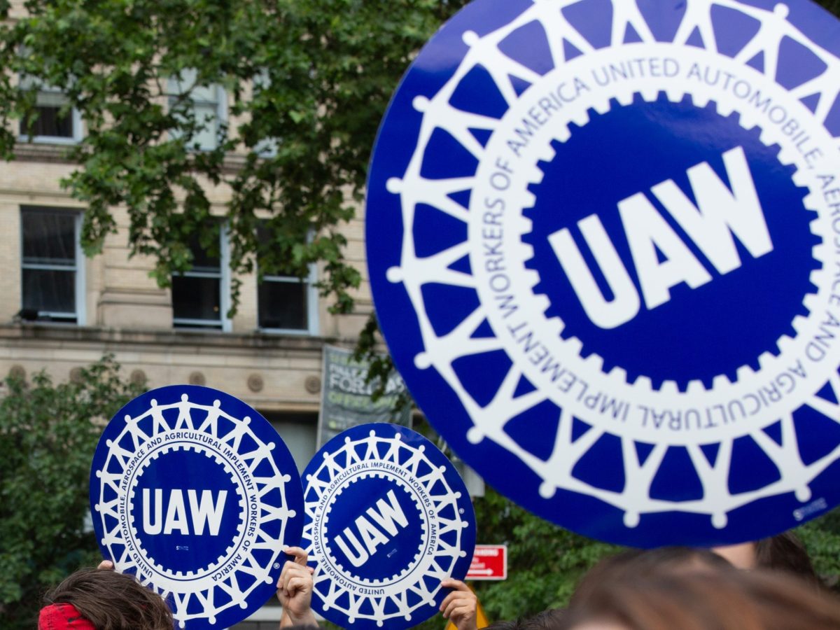 Striking UAW public defenders rally in Foley Square,