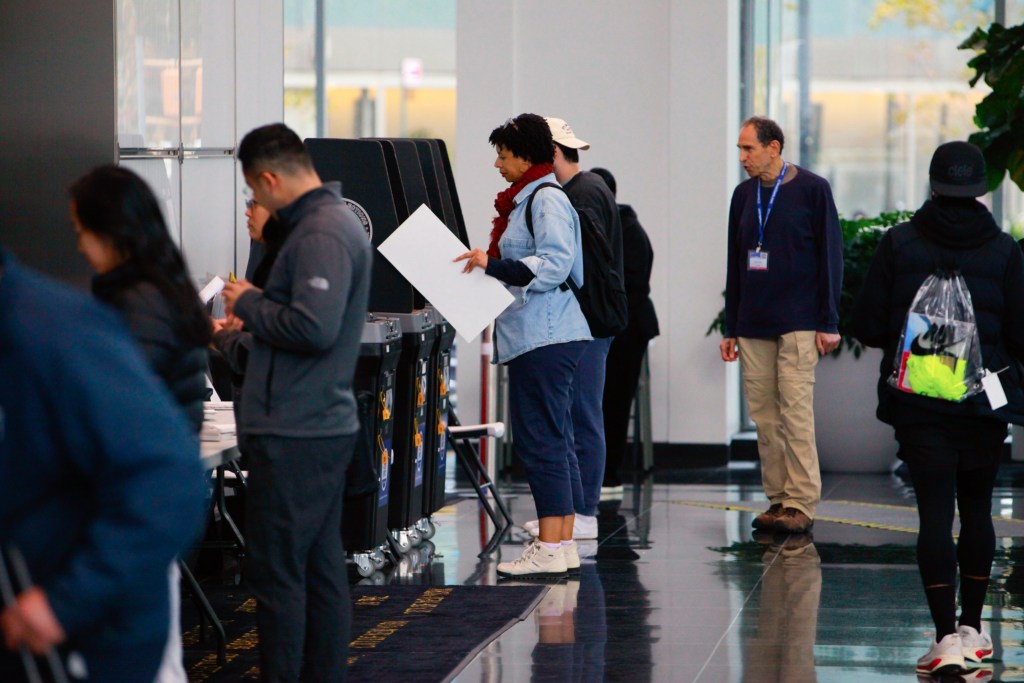 Queens voters cast ballots in Long Island City in the mayoral election