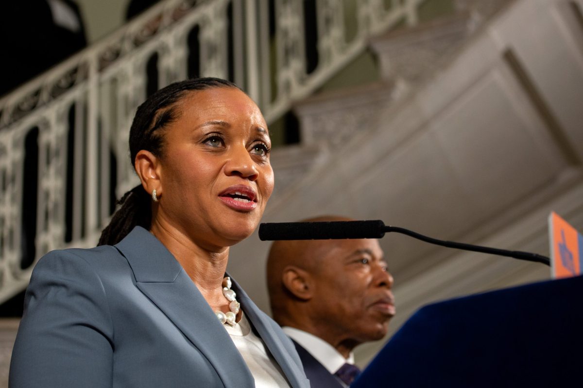 Deputy Mayor for Strategic Initiatives Sheena Wright speaks about her promotion to first deputy mayor during a City Hall promotions announcement, Dec. 6, 2022.