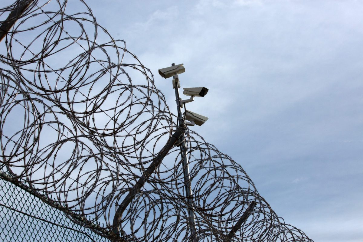 Security cameras kept watch at Rikers Island.