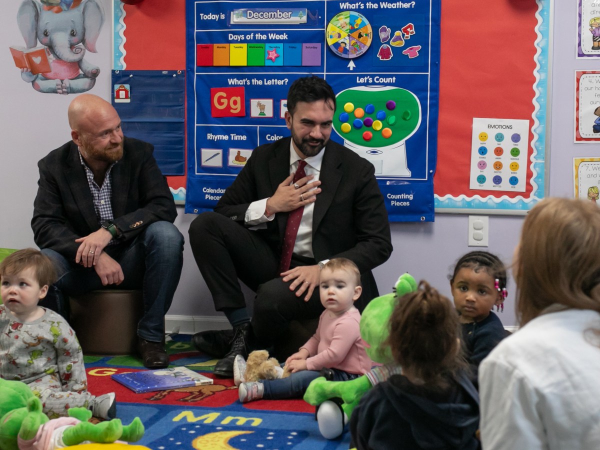 Mayor-elect Zohran Mamdani visits a Chelsea daycare center