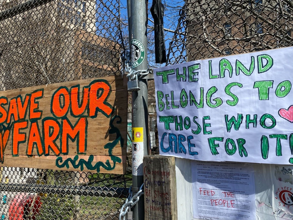 Residents rallied over the weekend to save the Bushwick City Farm community garden.