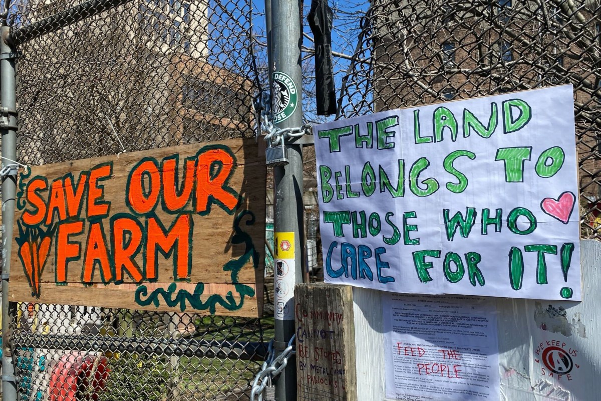 Residents rallied over the weekend to save the Bushwick City Farm community garden.