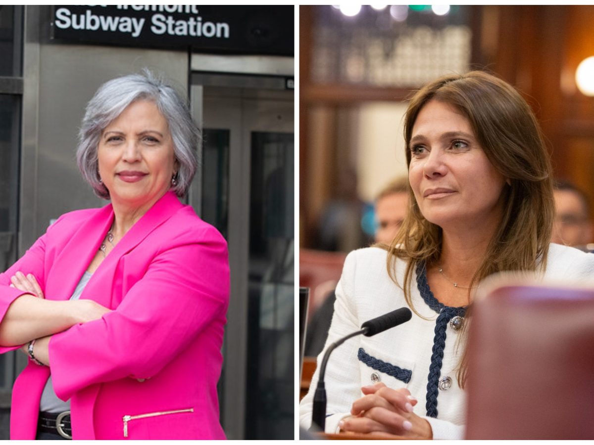 Bronx District 13 Council candidates Shirley Aldebol and incumbent Kristy Marmorato are seen in a split screen image